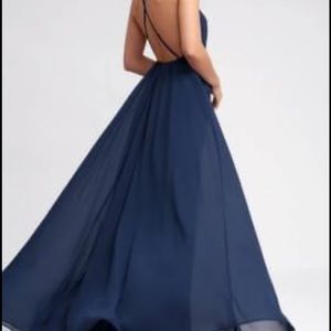 Brand New Never worn Mythical Navy Maxi Dress Lulus- S